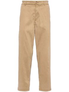 sesame beige lyocell blend mid-rise belt loops concealed fly and button fastening two side slash pockets two rear button-fastening jetted pockets straight leg turn-up hem Relaxed Fit Beige Pants With Button Closure, Beige Relaxed Fit Pants With Button Closure, Khaki Straight Leg Chinos For Workwear, Tapered Chinos With Belt Loops, Tapered Straight Chinos With Belt Loops, Beige Tapered Leg Work Pants With Belt Loops, Wide Leg Chino Cotton Twill Pants With Belt Loops, Wide Leg Chino Cotton Twill Bottoms With Belt Loops, Chino Cotton Twill Straight Pants With Belt Loops