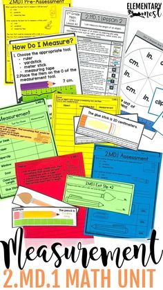 an image of measurement worksheets for 2nd and 3rd grade students with the text, how do i measure?