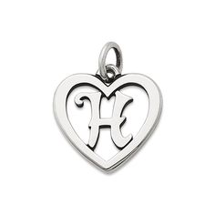 Keep your initials (and the initials of loved ones) close with you wherever you go thanks to the Heart Script Initial Charm. Originally released in 1982, this classic Avery heart charm is available in sterling silver or 14K gold and is available in letter Anniversary Heart Charm Initial Pendant, Anniversary Heart Charm With Initial Pendant, Anniversary Heart Charm And Initial Pendant, Sterling Silver Initial Pendant Charms For Anniversary, Anniversary Initial Pendant Charms, Classic Initial Pendant Charm, Classic Personalized Charms For Anniversary, Classic Personalized Sterling Silver Charms, Traditional Heart