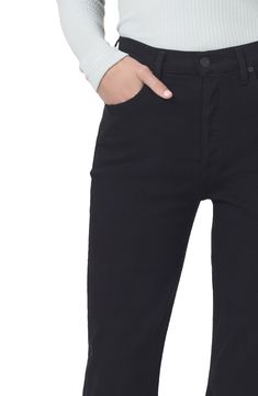 A high waist balances the slightly flared cut of these cropped jeans in versatile black stretch denim. 26 1/2" inseam; 16 1/2" leg opening; 11 1/4" front rise 88% cotton, 10% polyester, 2% spandex Machine wash, tumble dry Made in Turkey Citizens Of Humanity, Black Stretch, Cropped Jeans, Bootcut Jeans, Stretch Denim, Black Jeans, High Waist, Casual Outfits, Nordstrom