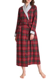 PRICES MAY VARY. Classic plaid robe is designed with contrasted shawl collar and cuffs, looks stylish and elegant The length of bathrobe is below the mid-calf, providing you with good coverage without being too long Cotton flannel robe has 2 patch pockets in the front, which is convenient to keep items close by your side while lounging around the house Machine wash cold, iron low heat, do not bleach, do not tumble dry, do not dryclean Flannel Robe, Cotton Bathrobe, Flannel Women, By Your Side, Plaid Christmas, Too Long, Cotton Flannel, Shawl Collar, Collar And Cuff