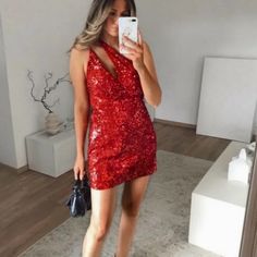 Red Sequins Red Dress Brand New With Tags Red V-neck Mini Dress For Holiday, Red V-neck Mini Dress For Party Season, Red Sleeveless Mini Dress For Party Season, Red Summer Party Dresses, Zara Mini Dress For Date Night And Holiday, Flirty Red Mini Dress For Holiday, Flirty Red Sequined Mini Dress, Red Knee-length Mini Dress For Date Night, Zara Holiday Dresses For Date Night