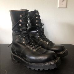 Vtg Innsbrucker Bergsohle Marwa Military Ski Hiking Boot Us 8 Euro 40 Austria Hiking Boot, Boots Men, Austria, Hiking Boots, Black Boots, Skiing, Men's Shoes, Shoe Boots, Hiking