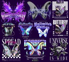 an image of some type of art that is in the style of butterfly wings and butterflies