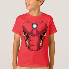 Avengers Classics Iron Man Chest Costume T-shirt, Kids Unisex, Size: Youth XS, Deep Red Superhero Character Print Tops For Fan Conventions, Red Superhero T-shirt With Short Sleeves, Red Superhero T-shirt With Character Print, Superhero Character Print Red T-shirt, Red Superhero Short Sleeve T-shirt, Red Superhero Character Print T-shirt, Red Superhero Short Sleeve Top, Red Crew Neck Top For Cosplay, Red Superhero Graphic Print Top