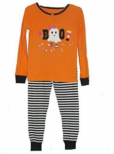 A super cute and comfy Halloween pajama set. The pajama top features Trick Or Treat Ghost/Candy themed appliques. Black accent trim and picot embroidery around the collar. The pj pants are striped in black and white. A full elasticized waistband.   Paypal Payments Accepted.   All purchases are mailed out within 2 business days of receipt of payment. Orange Long Sleeve Sleepwear For Fall, Cute Black Long Sleeve Sleepwear, Cute Cotton Halloween Sleepwear, Playful Pajama Party Sets For Fall, Playful Sets For Pajama Party In Fall, Cute Long Sleeve Halloween Sleepwear, Black Cotton Sleepwear For Fall, Cute Fall Pajama Party Sets, Cute Pajama Party Sets For Fall