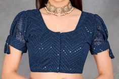 Made To Order Beautiful Blue Georgette Sequin And Thread Work Blouse In Round Neck And Front open,Indian Blouse, Saree Blouse,All Size Available  Georgette Blouse  Thread Work Blouse  Sequin Work Blouse  Round Neck Blouse  Front  Open Blouse  Padded Blouse  All Size Available.. Womens Clothing Tops Blouses, Round Neck Blouse Design Front And Back, Elegant Blue V-neck Blouse Piece, Blue Unstitched Blouse With Short Sleeves, Fitted Blue Blouse Piece, Blue V-neck Padded Blouse Piece, Blue V-neck Unstitched Blouse Piece, Front Open Blouse Designs, Thread Work Blouse