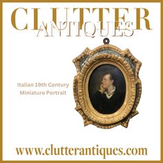 the cover of clutterer magazine with an image of a man in a gold frame