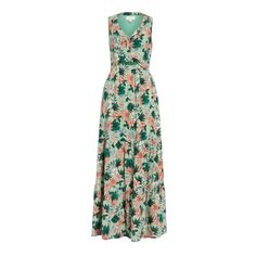 Features: Lost + Wander Island Hopper Mint Floral Tropical Maxi Dress; This Tropical Leaf And Flower-Strewn Maxi Is Fitted In The Bodice And Flowy In The Skirt And Has A Season-Trending Cutout Between The Bodice And The Skirt. Covered 3 Button-Front Placket, Side Zip Closure, Tiered Skirt. Shell 100% Rayon, Lining 100% Rayon. Size: Medium (Size Tag Is Missing - Please Refer To Measurements) Condition: Excellent (Never Worn) Gifts For Her, Casual, Chic, Relaxed, Stylish, Trendy, Feminine, Bohemia Tropical Beach Vacation, Tropical Maxi Dress, Tropical Leaf, Tier Skirt, Tiered Skirt, Tropical Leaves, Size Tag