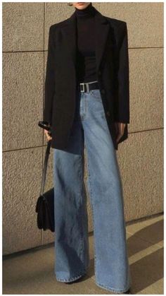 Giacca In Tweed, Haircut Selfie, Photo Hijab, Wide Leg Jeans Outfit, Casual Chic Outfits, Cute Hairstyle, Mode Jeans, Hijab Girl, Outfit Jeans