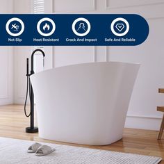 an image of a bathtub with instructions on how to use it