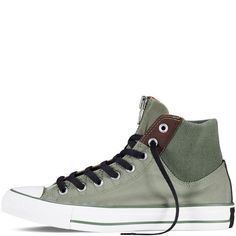 CONVERSE CT CHUCK TAYLOR ALL STAR MA-1 ZIP HI 149397C OLIVE SUBMARINE GREEN Size 5 These Converse Chuck Taylor MA-1 Zip Hi is essentially the shoe version of the classic MA-1 flight jacket. These water resistant shoes have a stretch cuff collar, and a zipper on the tongue, reminiscent of its inspiration.The Chuck Taylor All Star MA-1 Zip Textile Hi Top delivers flexibility. Its gusseted tongue bends to your whim, creating new ways to wear it. The elastic cuff makes it a perfect, snug fit. And ju Green Converse Sneakers For Outdoor, Green Leather Converse Sneakers, Green High-top Sneakers With Vulcanized Sole For Outdoor, Green Converse High-top Sneakers For Outdoor, Casual Olive High-top Sneakers, Urban Green High-top Sneakers For Outdoor, Casual Outdoor Sneakers With Zipper Closure, Water Resistant Shoes, Flight Jacket