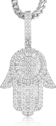 PRICES MAY VARY. MATERIAL & SIZE → This hamsa necklace pendant is made from jeweler's brass and full cubic zirconia plated with premium 14k real gold plating. The Hamsa pendant size is 1.10 * 0.94 * 0.16 inches, paired with a 24 inch stainless steel Franco chain. SECURE →The Hamsa necklace pendant is made of high-quality and safe materials, with low allergenicity and 100% safety. They do not contain nickel or lead, so rest assured to wear them without worrying about your neck turning green. DESI Necklaces For Men, Hamsa Pendant, Hamsa Necklace, Chain Necklaces, Hamsa Hand, Real Gold, Men Necklace, Costume Party, Necklace Pendant