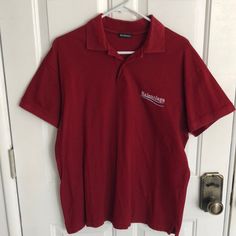 Used In Very Good Condition, Size Xs But Fits A S To M. See Measurement In Photo Casual Embroidered Polo Collar Top, Casual Polo Collar Top With Embroidered Logo, Casual Polo T-shirt With Embroidered Logo, Casual Collared T-shirt With Embroidered Logo, Casual Embroidered Cotton Polo Shirt, Casual Cotton Embroidered Polo Shirt, Fitted Embroidered Short Sleeve Polo Shirt, Classic Embroidered Collared Tops, Classic Embroidered Polo Collar Top