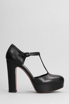 Pumps in black leather, almond toe, 120 mm heel, t bar strap, plateau, leather sole, Made in Italy, 100% leather Black T-strap Heels With Leather Sole, Formal T-strap Heels With Leather Sole, Chic T-strap Heels For Work, Modern T-strap Heels For Evening, Leather T-strap Platform Heels, T-strap Heels With Leather Sole For Party, Classic T-strap Heels For Party, Chic T-strap Heels For Office, Black T-strap Leather Heels