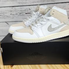 New Air Jordan 1 Mid Se Craft_white/Grey/Sail/Orewood Brown Dm9652-120 Men's Size 12 100%Authentic Air Jordan 1 Mid Se, Air Jordan 1 Mid, Jordan 1 Mid, Air Jordan 1, Jordan Shoes, Jordan 1, Size 13, Air Jordan, Air Jordans