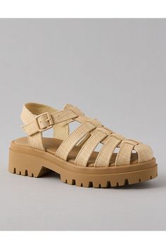 Raffia upper/Adjustable strap with buckle closure/Rubber lug outsole Round Toe T-strap Sandals With Buckle For Vacation, Vacation T-strap Sandals With Buckle And Round Toe, Closed Toe T-strap Sandals With Buckle For Vacation, T-strap Sandals With Buckle Closure For Vacation, Beach T-strap Sandals With Buckle, Vacation T-strap Closed Toe Sandals With Buckle, Beige Sandals With Buckle Closure And Adjustable Fit, Casual T-strap Sandals With Buckle Closure For Vacation, Casual T-strap Sandals With Buckle For Vacation