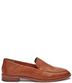 Vince Camuto Cretinian Leather Loafers | Dillard's Flat Slip-ons With Brogue Detailing For Work, Business Flat Slip-ons With Stitched Sole, Office Slip-ons With Brogue Detailing, Office Flats With Stitched Sole, Synthetic Slip-on Moccasins For Work, Brown Synthetic Loafers For Business Casual, Flat Slip-ons With Stitched Sole For Work, Business Casual Flats With Leather Footbed, Flat Oxfords With Rubber Sole For Business Casual