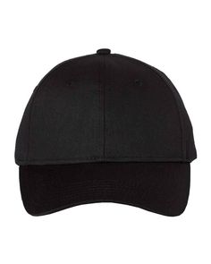 Twill Cap - BLACK - ONE SIZE | Valucap Twill Cap in Black | 65/35 polyester/Cotton Baseball Hats, Hats, Black