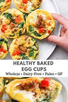 the healthy baked egg cups are ready to be eaten and put into muffins