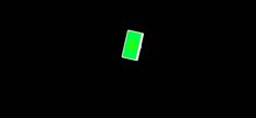 a green rectangle on a black background