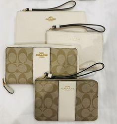 Elegant Everyday Coach Wallets, Chic Coach Wallet, Chic Coach Wallets, Coach Purse And Wallet Set, Coach Wallets With Zipper Closure, Luxury Goals, Cute Laptop Bags, Designer Things, Fancy Purses