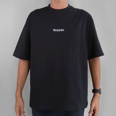 Web3 / Crypto WAGMI T-Shirt. Luxury quality, minimalist merch that fits right into your wardrobe. Represent web3 or show everyone you're part of the community while still looking good. You've now found your new staple t-shirt. Made of heavyweight, breathable cotton that gives it that high quality feel, but is still soft and comfy. The text is also professionally embroidered, so you don't need to worry about it fading away or peeling off during washes. - Premium Oversized Tee - Made with Heavyweight Luxury Quality Fabric - 100% Cotton - Embroidered Text - Unisex Sizing **To ensure long lasting shirt quality people wash on low heat and hang dry** **Made to order. No returns or exchanges** Modern Short Sleeve T-shirt With Branding, Modern Cotton T-shirt With Branding, Minimalist Graphic Print T-shirt With Short Sleeves, Modern Short Sleeve T-shirt With Letter Print, Modern Streetwear T-shirt With Letter Print, Simple Relaxed Fit T-shirt With Graphic Print, Modern Crew Neck T-shirt With Text Print, Modern Letter Print T-shirt For Streetwear, Black Screen Print T-shirt For Everyday