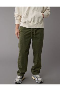 Flex is durable and designed to give you just enough stretch to move with no problem/Structured fabric with a soft hand-feel and plenty of movement/Elastic waist Versatile Cotton Sweatpants With Pull-on Style, Utility Cotton Work Pants With Elastic Waistband, Elevated Casual Pants With Elastic Waistband And Tapered Leg, Green Tapered Leg Pants With Pull-on Style, Athleisure Straight Leg Bottoms For Elevated Casual, Stretch Tapered Leg Khaki Cargo Pants, Versatile Comfort Stretch Sweatpants With Tapered Leg, Stretch Khaki Tapered Leg Cargo Pants, Versatile Tapered Leg Comfort Stretch Sweatpants