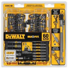 the dewt tool set is packed with tools