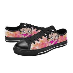 Shop Betty Boop Spring Pink Low Top Sneaker Low Top Shoes. Available on many styles, sizes, and colors. Pink Low Top, Wade Wilson, Icon X, Low Top Shoes, Latest Shoes, Classic Silhouette, Dinosaur Print, Betty Boop, Hottest Trends