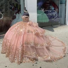 a dress on display in front of a store