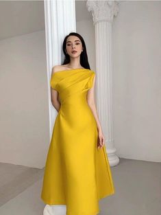 O1CN018CWN8g22vrbJZ8WyZ__1639997183.jpg Elegant Dresses Classy, Long A, Gala Dresses, Glam Dresses, Classy Dress, Elegant Outfit, Fancy Dresses, Elegant Dress, Yellow Dress