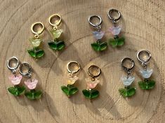 Unique, handmade and natural crystal earrings. - Natural crystals - Eco-friendly and sustainable packaging  - Ideal gift for her Glass Flower Earrings, Cottagecore Gifts, Sustainable Packaging, Sustainable Jewelry, Jewelry Earrings Hoops, Ear Wire, Flower Earrings, Natural Crystals, Crystal Earrings