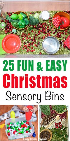 25 fun and easy christmas sensory bins