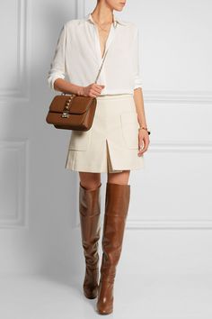 "Command attention with these chic Thigh High Boots, featuring a classic round toe and a sturdy chunky heel for both style and stability. These over-the-knee boots are perfect for making a statement, whether you're hitting the town or stepping into a formal affair. Elevate any outfit with these versatile and fashion-forward footwear essentials." Chic Beige Workwear Boots, Chic Beige Boots For Work, Chic Beige Boots For Workwear, Chic Beige Knee-high Boots For Work, Chic Beige Knee-high Workwear Boots, Chic Over-the-knee Workwear Boots, Chic Over-the-knee Heeled Boots For Work, Chic Over-the-knee Boots For Workwear, Over-the-knee Heeled Boots For Workwear In Fall