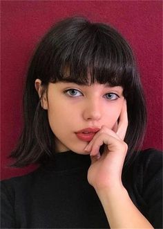 Different Hair Styles, Short Dark Hair, Different Hair, Short Straight Hair, Hair Styles 2017, Fringe Hairstyles, Short Haircut, Short Hair With Bangs, Straight Human Hair