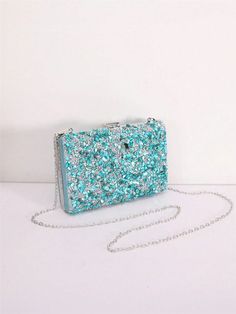 Stylish Resin Rhinestone Mini Square Evening Bag,Tready Bag & Bride Bag,Prom,Dinner/BanquetTready Bride Bag, Perfect For Party,Wedding, Prom,Dinner/Banquet, Matching With Wedding Dress, Formal Dresses, Prom Dress, Birthday Dress, Party Dress Baby Blue Glamorous   Polyester Plain,All Over Print Box Bag   Women Bags, size features are:Bust: ,Length: ,Sleeve Length: Baby Blue Formal Dress, Prom Dinner, Bride Bag, Baby Party Dress, Bridesmaid Clutches, Rhinestone Clutch, Buckles Fashion, Party Purse, Formal Dresses For Weddings