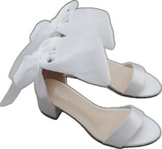 Low Heel Satin Wedding Shoes For Summer, Summer Wedding Shoes With Satin Bow And Low Heel, Bridesmaid Wedding Shoes With Satin Bow And Block Heel, Summer Wedding Shoes With Satin Bow For Bridesmaid, Summer Bridesmaid Wedding Shoes With Wrapped Heel, Summer Satin Ankle Tie Heels, Summer Bridesmaid Wedding Shoes With Bow, Bridesmaids Shoes, Women's Slip Ons