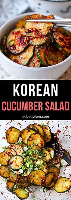 korean cucumber salad is an easy and delicious side dish