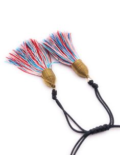 "Boho Bracelets for Women Details: Handmade Woven Bracelet Adjustable from 5\" inches to 10\" inches Dimensions: 3.5\" x 0.75\" or 8.5 cm x 1.8 cm 2\" Multicolor Silk Tassels. The tassels are wrapped with brass wire. This is a trendy piece to wear alone or with other bracelets. Each item is carefully shipped in a beautiful organza pouch, bubble wrapped and well protected." Boho Chic Bracelets, Turkish Evil Eye, Miyuki Bracelet, Chic Bracelet, Rainbow Bracelet, Bohemian Bracelets, Adjustable Bangle, Miyuki Beads, Eye Bracelet