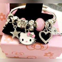 I Have An Adorable Silver Tone Hello Kitty Bangle, Nwt! It Has Beautiful Charms And Adjustable To Your Size. It Comes With Its Original Box! Smoke Free Home All Sales Are Final! Thank You For Your Interest! Hello Kitty Jewelry, Original Box, Jewelry Accessories, Silver Tone, Hello Kitty, Bangles, Charms, Kitty, Thank You