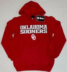 OKLAHOMA SOONERS by GENUINE STUFF HOODED SWEATSHIRT HOODIE NEW WITH TAGS AND HOLOGRAM 80% COTTON 20% POLYESTER YOUTH SIZES: SMALL (8), MEDIUM (10-12) or LARGE (14-16) GRAPHICS SCREENED ON POUCH POCKET RED THERE IS NOTHING ON THE BACK FREE SHIPPING I ACCEPT EBAY MANAGED PAYMENTS. SHIPS NEXT DAY THANKS FOR LOOKING. University Of Oklahoma, Oklahoma Sooners, Youth Hoodies, Sweatshirt Hoodie, Oklahoma, Hooded Sweatshirt, Pocket Pouch, Hooded Sweatshirts, Graphic Sweatshirt