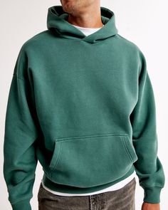 Our new oversized hoodie in our softAF fabric and drop-shoulder fit, featuring front pouch pocket and banded hem and cuffs. Blank Hoodies, Hoodie Green, Green Hoodie, Winter Hoodies, Vintage Character, Mens Essentials, Oversize Hoodie, Hoodie Print, Pocket Pouch