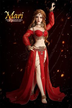 Iplehouse Dolls, Belly Dancer Outfits, Red Dahlia, Bjd Dolls Girls, Dancer Dress, Barbie Dress Fashion, Dancers Outfit, Disney Princess Dresses