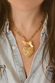 Willow Necklace | Over The Moon Necklace Product, Filigree Heart, Brass Filigree, Sweet Necklace, Organic Forms, Organic Form, Charm Earrings, Mother Daughter, Accessories Shop