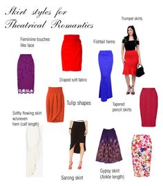 "Theatrical Romantic skirt styles" by ithinklikeme on Polyvore featuring For Love & Lemons, Louche, Versace, HervÃ© LÃ©ger, Exclusive for Intermix, INC International Concepts, tr, theatricalromantic and KibbeTR Kibbe Wedding Dress, Body Type Kibbe, Romantic Body Type, Romantic Clothing Style, Theatrical Romantic Style, Black Skirt Outfit, Romantic Skirt, Kibbe Romantic, Theatrical Romantic