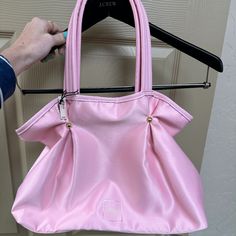 Pink Victoria Secret Bag With Snaps, Faux Leather Straps, Medium Size With One Open Pocket. Victoria Secret Bag, Victoria Secret Tote Bags, Bags Pink, Victoria Secret Pink Bags, Pink Handbags, Victoria Secret Sport, Bow Detail Dress, Victoria Secret Bags, Pink Victoria Secret