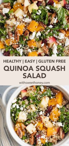 healthy and easy gluten free quinoa squash salad