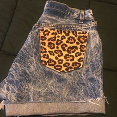 Distressed Cheetah Pocket Jean Shorts. Brand New, Never Worn. Doesn’t Have Size On Tag-I’m Size Medium And They Are Tight In The Legs. Super Cute! Sad I Never Have Liked Them On Myself. Trendy High-waisted Leopard Print Shorts, Casual Summer Bottoms With Tiger Print, Casual Tiger Print Bottoms For Summer, Casual Tiger Print Summer Bottoms, Distressed Jean Shorts, Pocket Jeans, Distressed Jeans, Jean Shorts, Tights