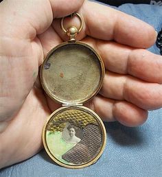 "Victorian Mourning Hair Locket Celebration Tree of Life Antique Photo Woven Hair Assemblage OR Custom Made Tree, Hair of Life w/ Hair of Beloved brass tone 2) necklace. I received this early 1900s or late 1800 unmarked 1 3/4\" gold filled pocket watch locket empty with interior glass cover. I added 20\" long brass tone necklace. Here I assembled an antique assemblage of paper, woven hair & photo. This is a very shallow antique pocket watch type frame. The glass can be removed & replaced Watch Locket, Hair Locket, Antique Pocket Watch, Antique Pictures, Pocket Watch Antique, Glass Cover, Antique Photos, Hair Photo, Early 1900s